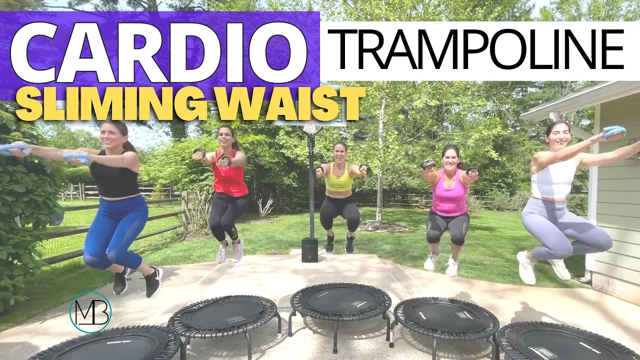 30 MIN Trampoline | Rebounder Sliming Waist Cardio Workout | Steady State Cardio | NO REPEAT