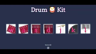 Drums using HTML JAVASCRIPT CSS