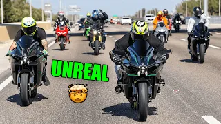 Download WORLD'S FASTEST SUPERBIKES TAKEOVER THE HIGHWAY 😈 | Miami Meet FT. Ninja H2, Fireblade, ZX10r, R1 MP3