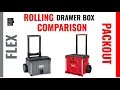 PACKOUT vs FLEX Rolling Drawer Box Comparison Milwaukee Packout Rolling Drawer Box
