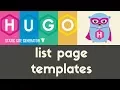 List Page Templates Hugo - Static Site Generator Tutorial 12