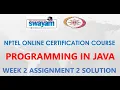 Programming in Java NPTEL Week 2 Assignment 2 Solution Jan2021