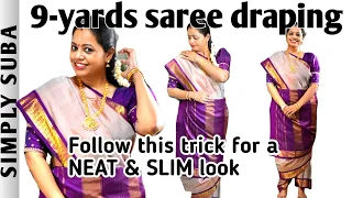 madisar saree draping in tamil iyer style 9 yards 9 