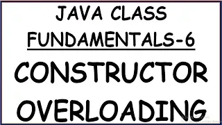 CONSTRUCTOR OVER LOADING WITH EXAMPLE IN JAVA HINDI