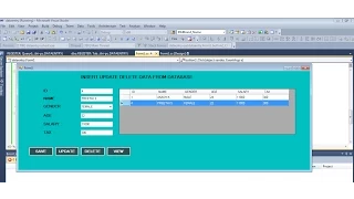 C Insert Update Delete and View data from database in net