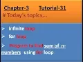 Infinite loop for loop in range fun example of for loop Python Tutorial 31
