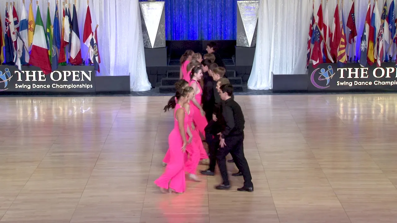 The Open 2019   1st Place   Teams   Jr Shag Dance Team