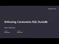 Enforcing Constraints SQL Duckdb