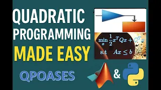 Quadratic Programming Made Easy Solve QP in MATLAB Python QPOASES
