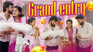 Grand entry ❤️ #nikhilnisha #madhugowda 