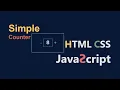 Simple Javascript Counter Javascript Project HTMLCSS CodeEra