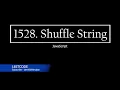 1528 Shuffle String with JavaScript Leetcode solution with javascript in hindi devWithArsalan