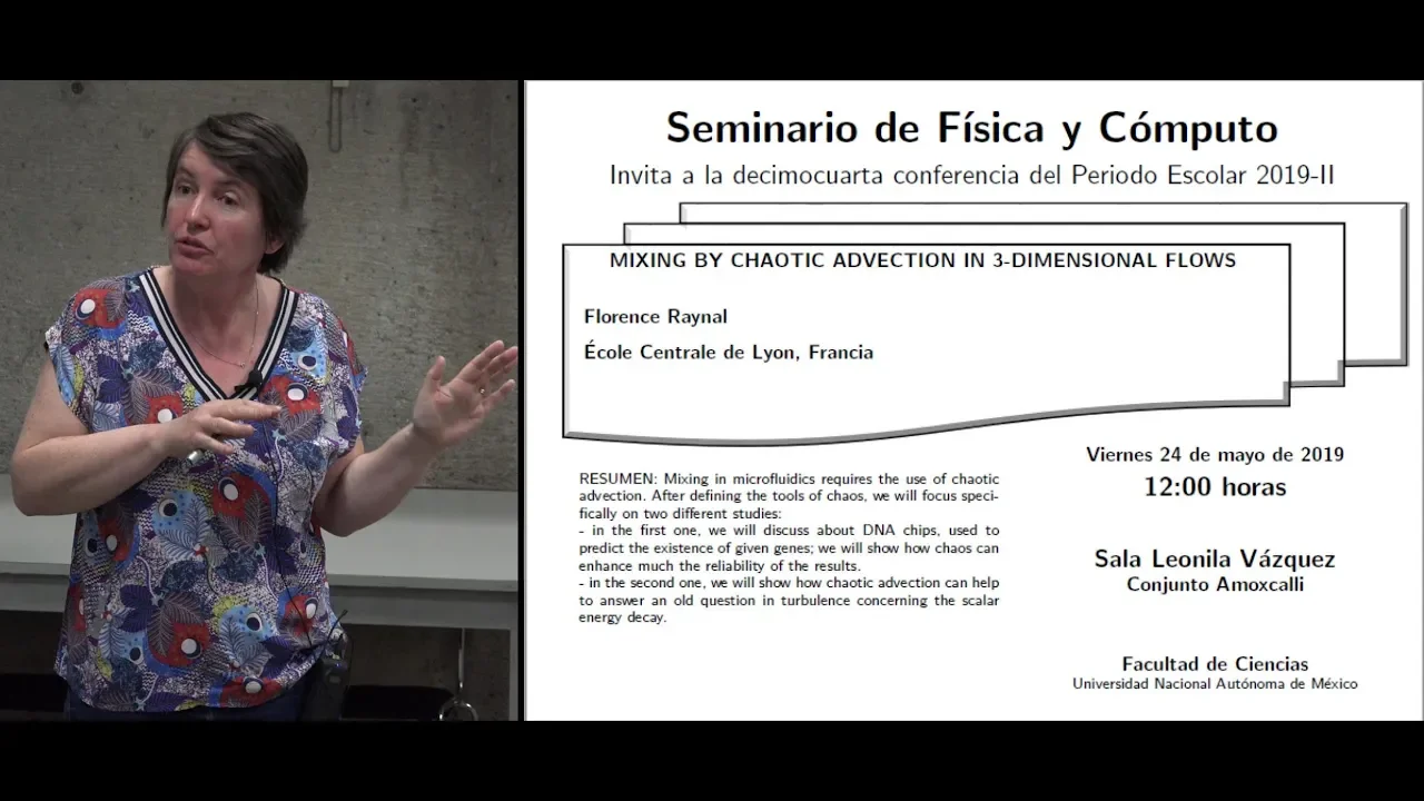 Mixing by Chaotic Advection in 3 Dimensional Flows (Florence Raynal)