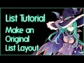How to make an original CSS list layout MyAnimeList tutorial
