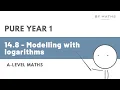 A-Level Maths Pure Year 1 14 8 - Modelling and logarithms Walkthrough Edexcel