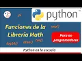Python en la escuela 6 Funciones de librerias externas Importar libreria math