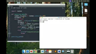 Simple Guessing Game in Python under 20 lines of code