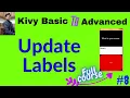 How To Update Labels in Kivy GUI Kivy Full Course in Hindi Basic To Advance