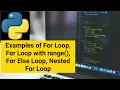 For loop in Python Nested For loop Range in Python For else Python Tutorial with Examples