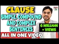 Simple Compound and Complex Sentences English Grammar Lessons Clauses in English Grammar