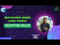 Programming Problem Solving Midterm Question Solution Summer 2025 DIU CSE