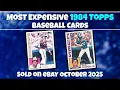 1984 Topps Most Expensive eBay Sales Baseball Cards - October 2025