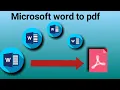 how to convert word to pdf in bangla