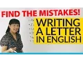 How to write a letter Find the Mistakes