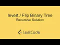 Invert Tree Flip Tree Mirror a Tree Using Recursive Leetcode Problem Solution in Tamil