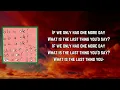 San Holo - one more day (Lyrics)