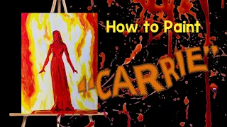 how to paint carrie 1976 easy tutorial sissy spacek brian depalma stephen king diy