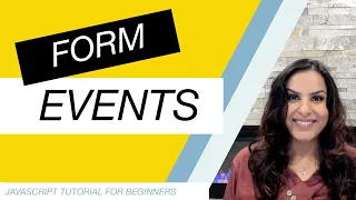 JavaScript Tutorial for Beginners Part 19 Form Events
