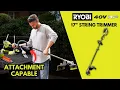 RYOBI 40V HP Brushless 17 Attachment-Capable String Trimmer