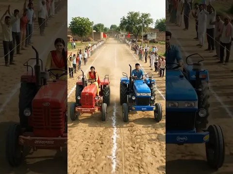 रिया ने शहर के चैंपियन को ट्रैक्टर रेस में हरा दिया 😱🚜 | Riya Tractor Race Challenge