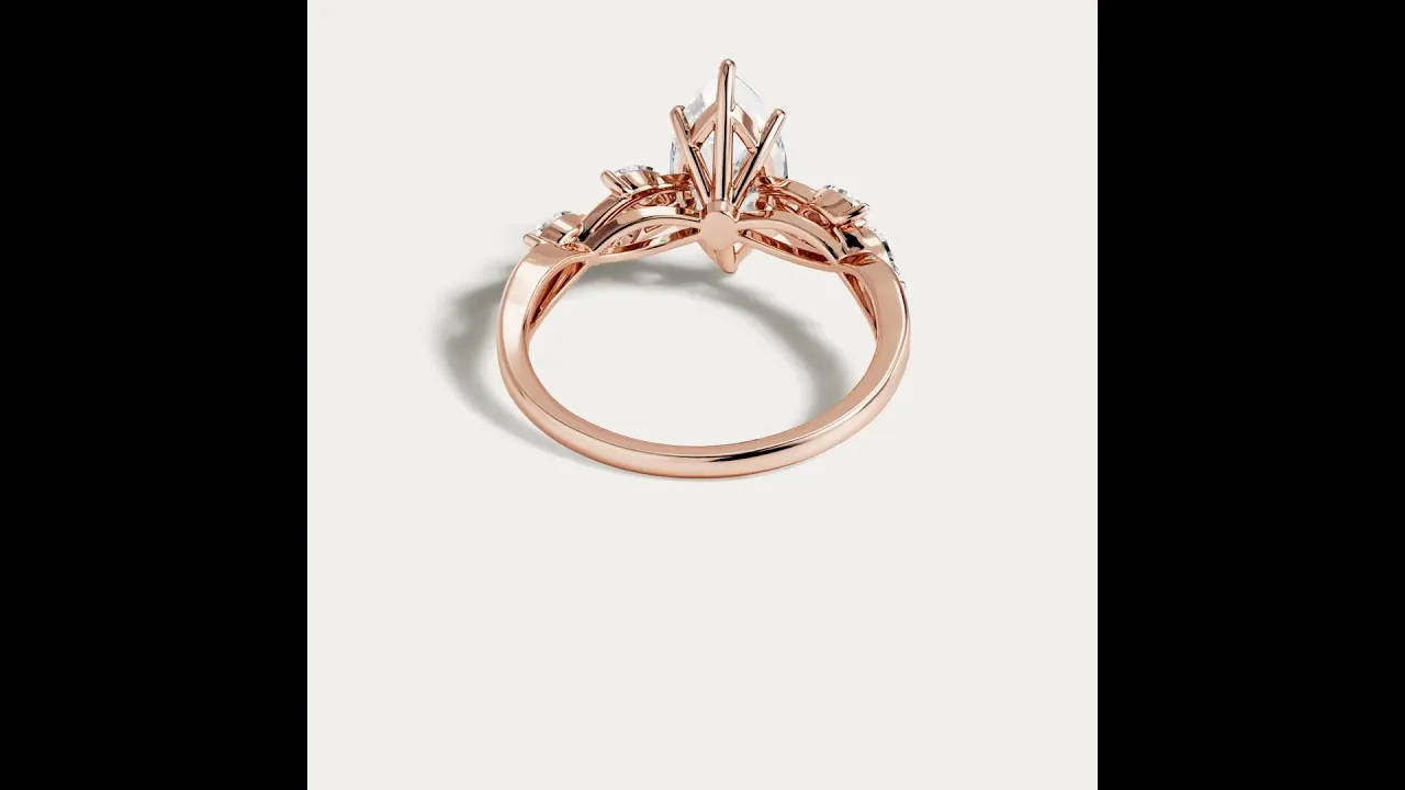 Evelyn丨Marquise Cut Lab Diamond Vine Wreath Ring