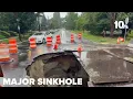 Large sinkhole forces street closure in Providence