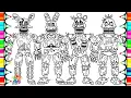 Five Nights at Freddy s New Coloring Pages How To Color FNAF Nightmare Animatronics NCS Music