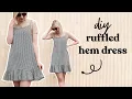 Easy Ruffled Hem Dress Tutorial