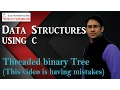 Data Structures Using C 96 Introduction to Threaded binary Tree with example Mistake Corrected