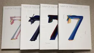  unboxing bts repackage album map of the soul 7 1 2 3 u0026 4 ver 