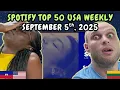 Download Lagu REACTIE OP Hits van de Week | Spotify Top 50 USA Weekly (5 september 2025) | EERSTE KEER KIJKEN
