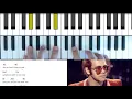 Elton John - Tiny Dancer Easy Piano Accompaniment