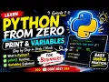 Learn Python From Zero Episode 1 Print Variables Explained in