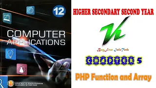 Chapter 5 PHP Function and Array TN board 12th Computer Application