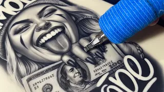 Realistic portrait tattoo -DP Art