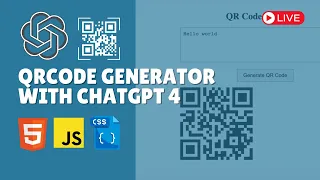 Live coding session Creating a QR code tool with chat GPT s guidance Javascript CSS and HTML