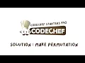 Make Permutation CodeChef Starters 140 CodeChef Solution