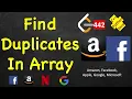 Find All Duplicates in an Array LeetCode 442 C Java Python