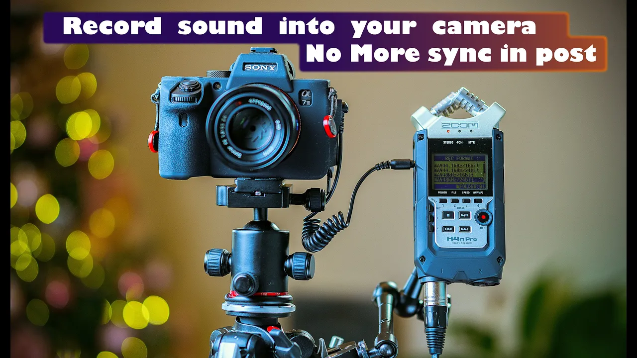 Connect Zoom H4n pro  External recorder, to camera (record sound straight into camera)