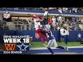 Washington Commanders vs Dallas Cowboys Game Highlights NFL 2024 Season Week 18